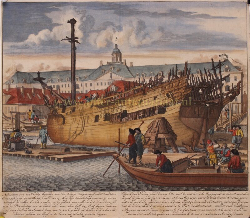 VOC Schip Oostenburg- Jan van der Heijden, 1735