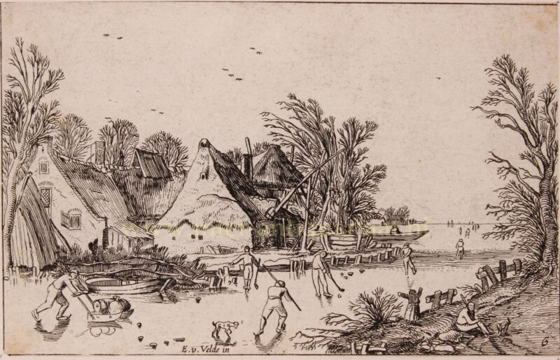 Winterlandschap – Esaias van de Velde, 1614