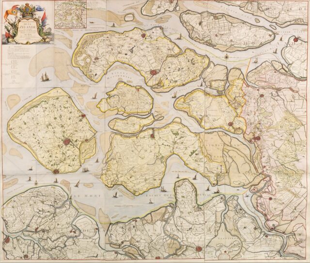 18e-eeuwse wandkaart van Zeeland