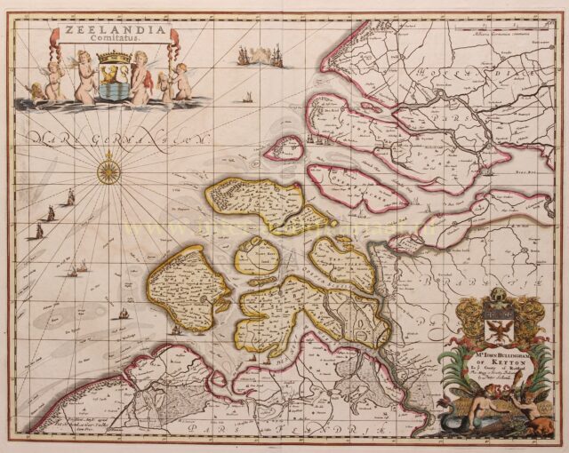 oude kaart Zeeland ca. 1700