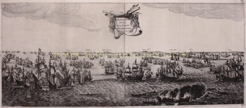 Zeeslag bij Duins (1638) – Salomon Savery naar Abraham de Verwer, 1651