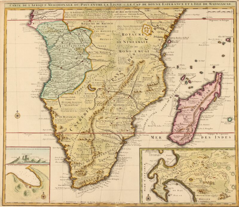 Zuid-Afrika, Kaap de Goede Hoop – Visscher/De Leth, c. 1740