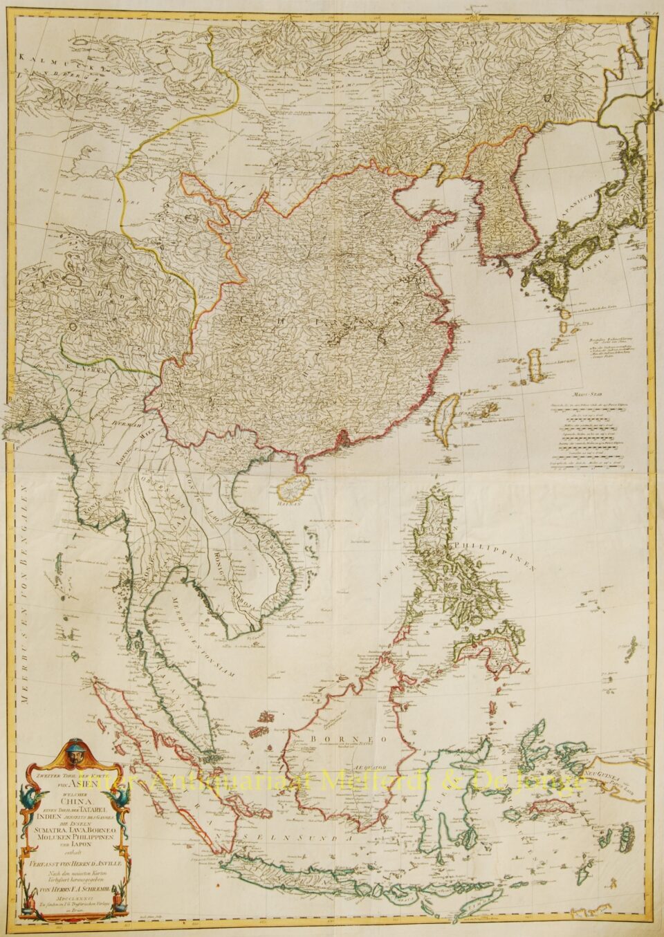 East Asia antique map - Schraembl