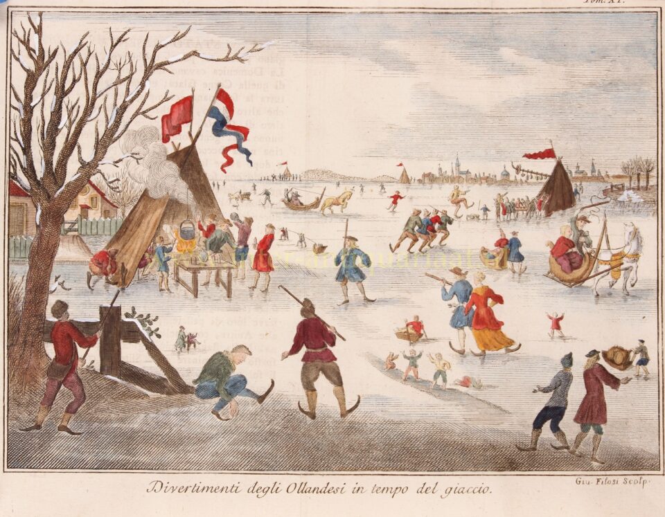 Hollands 18e-eeuws wintertafereel