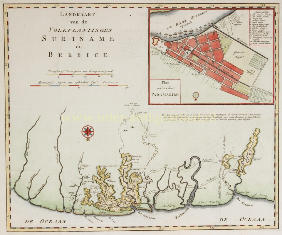 Suriname en Guyana - Isaak Tirion, 1758-1767