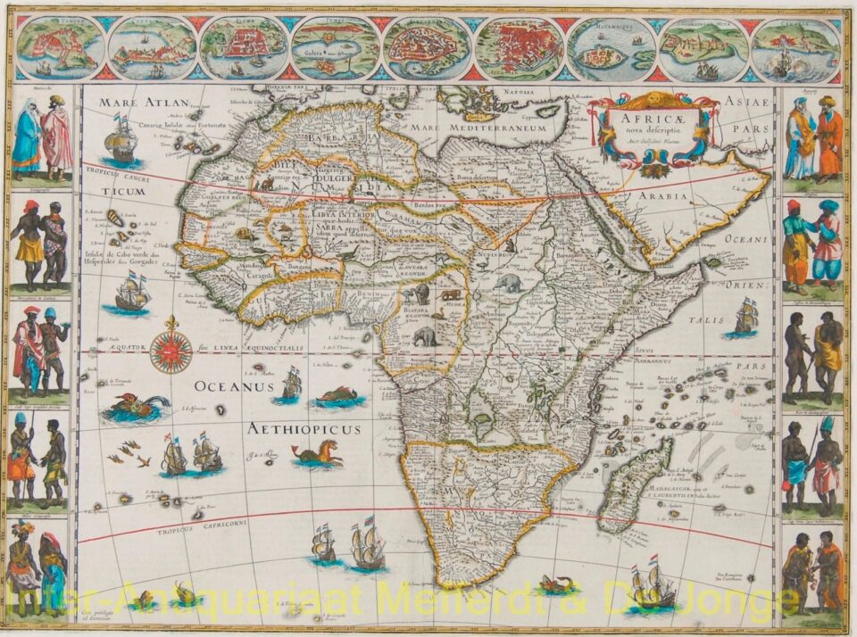 Africa antique map - Bleau