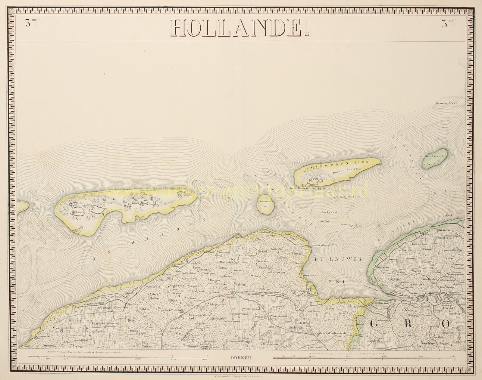 Ameland en Schiermonnikoog - Philippe Vandermaelen, ca. 1830