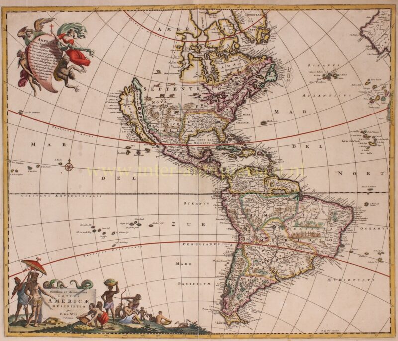 Noord- en Zuid-Amerika – Frederick de Wit, ca. 1680