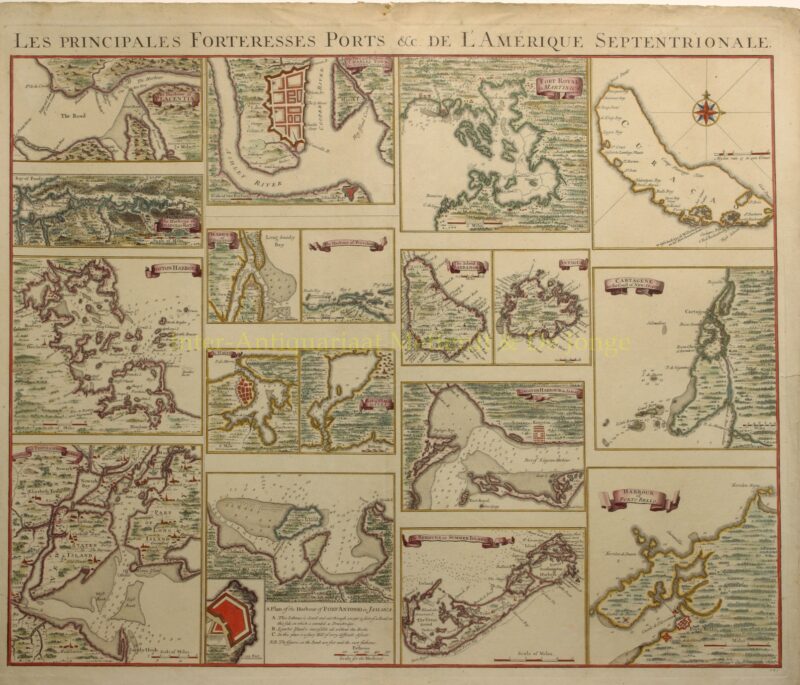 Amerikaanse havens, Caribisch gebied – Covens & Mortier, c. 1740