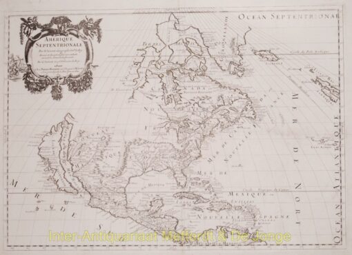 North America antique map - Sanson
