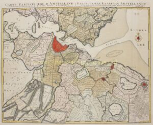 18e-eeuwse kaart van Amsterdam en omstreken