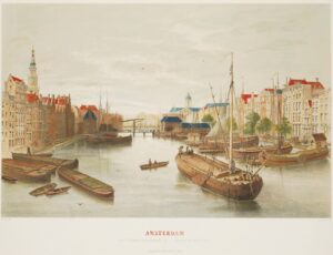 Damrak Amsterdam 19e-eeuw