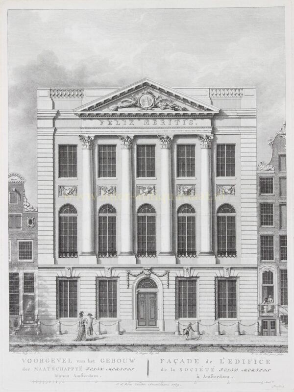 Amsterdam, Felix Meritis - Noach van der Meer naar Jacob Otten Huslij, 1789
