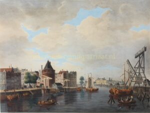 Amsterdam, Prins Hendrikkade, Schreierstoren - L. Samijn, ca. 1832