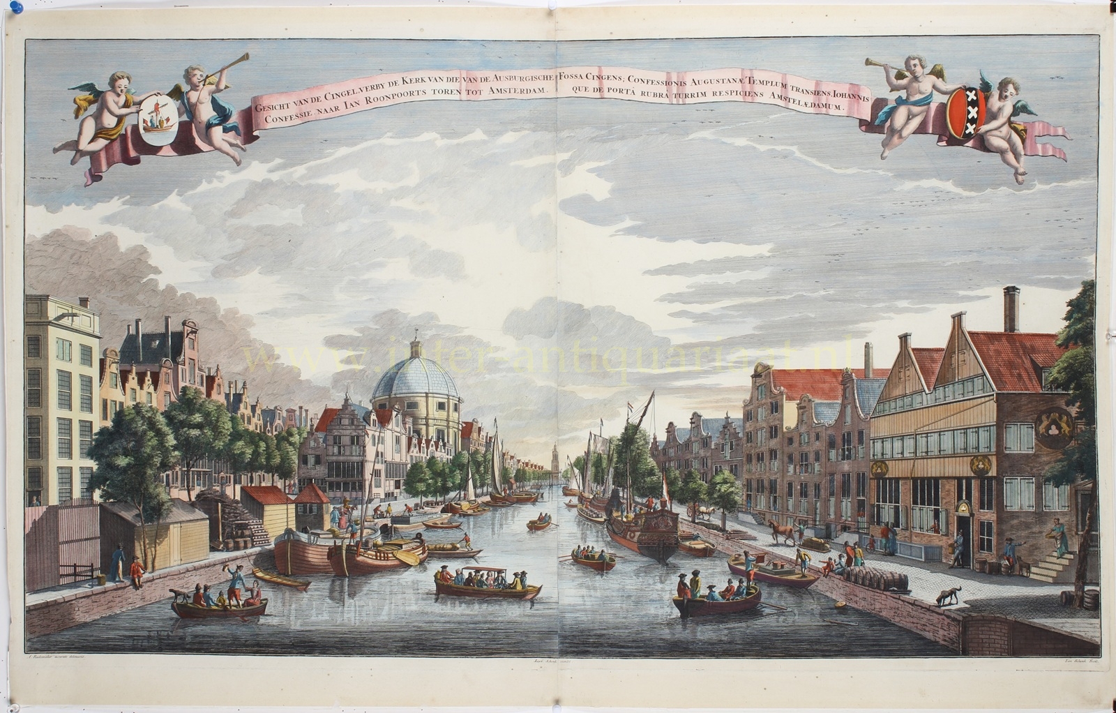 Amsterdam, Singel - Jan Schenk naar Abraham Rademaker, ca. 1730 - Afbeelding 3