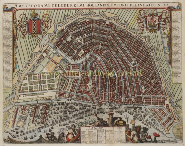 17e-eeuwse kaart van Amsterdam