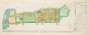 kaart Amsterdam-Zuid 1940 Zuider-Amstelkanaal Goudkust