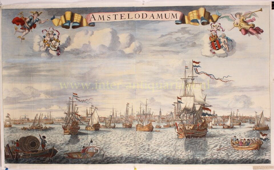 Gezicht op het IJ voor Amsterdam - Pieter van den Berge naar Johannes Kip, 1690 - Afbeelding 8