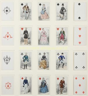 Alternative view of Antiek kaartspel met Parijse mode - Migeon, ca. 1850-1855