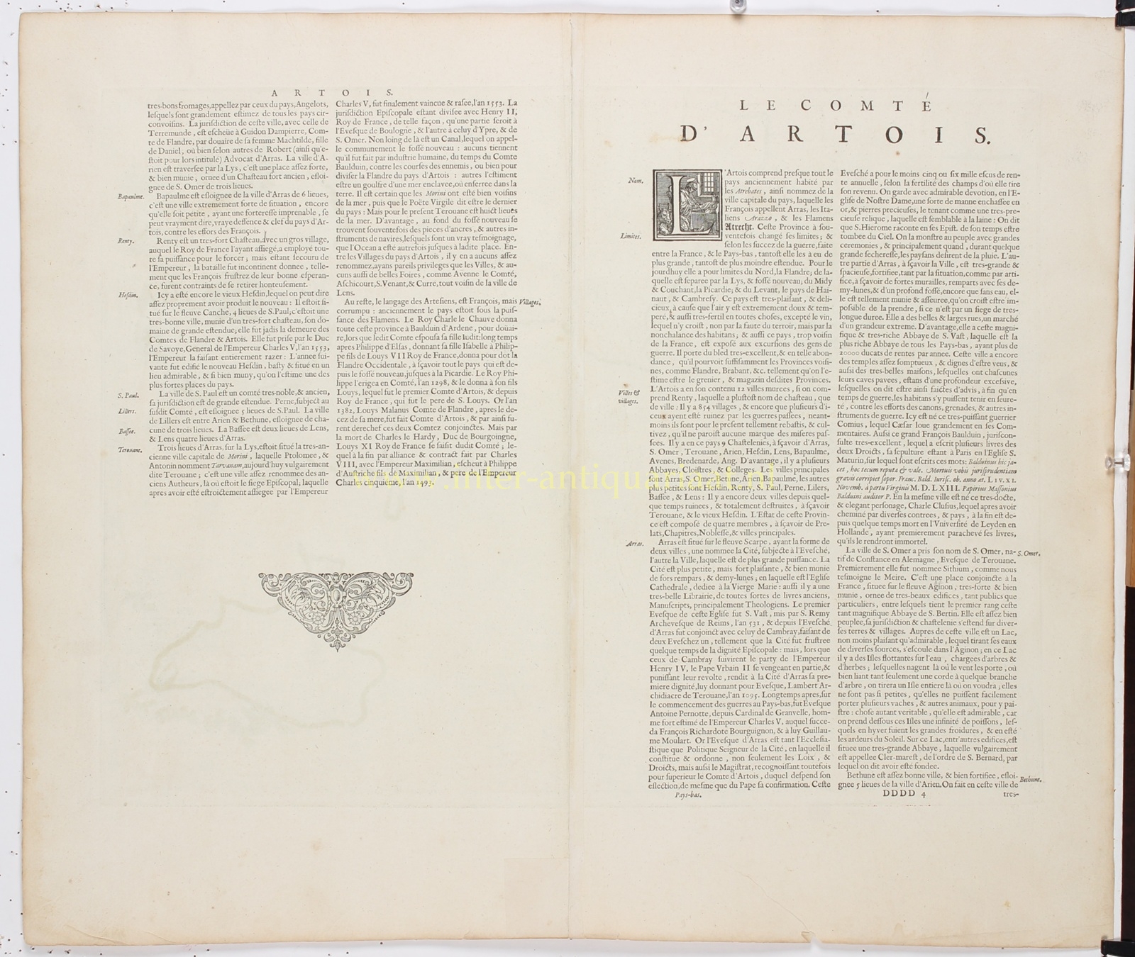 Artesië (Artois) - Willem + Joan Blaeu, 1635 - Afbeelding 2