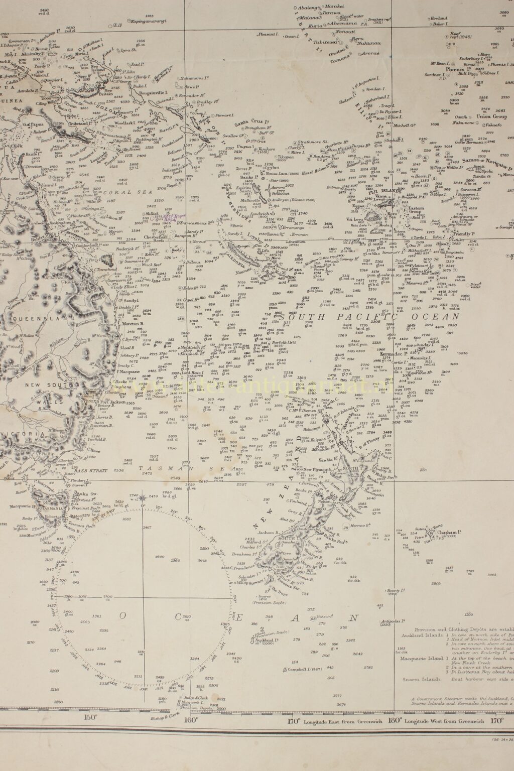 Atlantische en Indische Oceaan met westelijk deel van de Stille Oceaan - UK Hydrographic Office, 1956 (1886) - Afbeelding 3