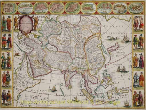 Asia antique map - Willem Blaeu