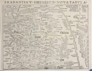 16e-eeuwse kaart van Brabant en Gelderland door Sebastian Münster