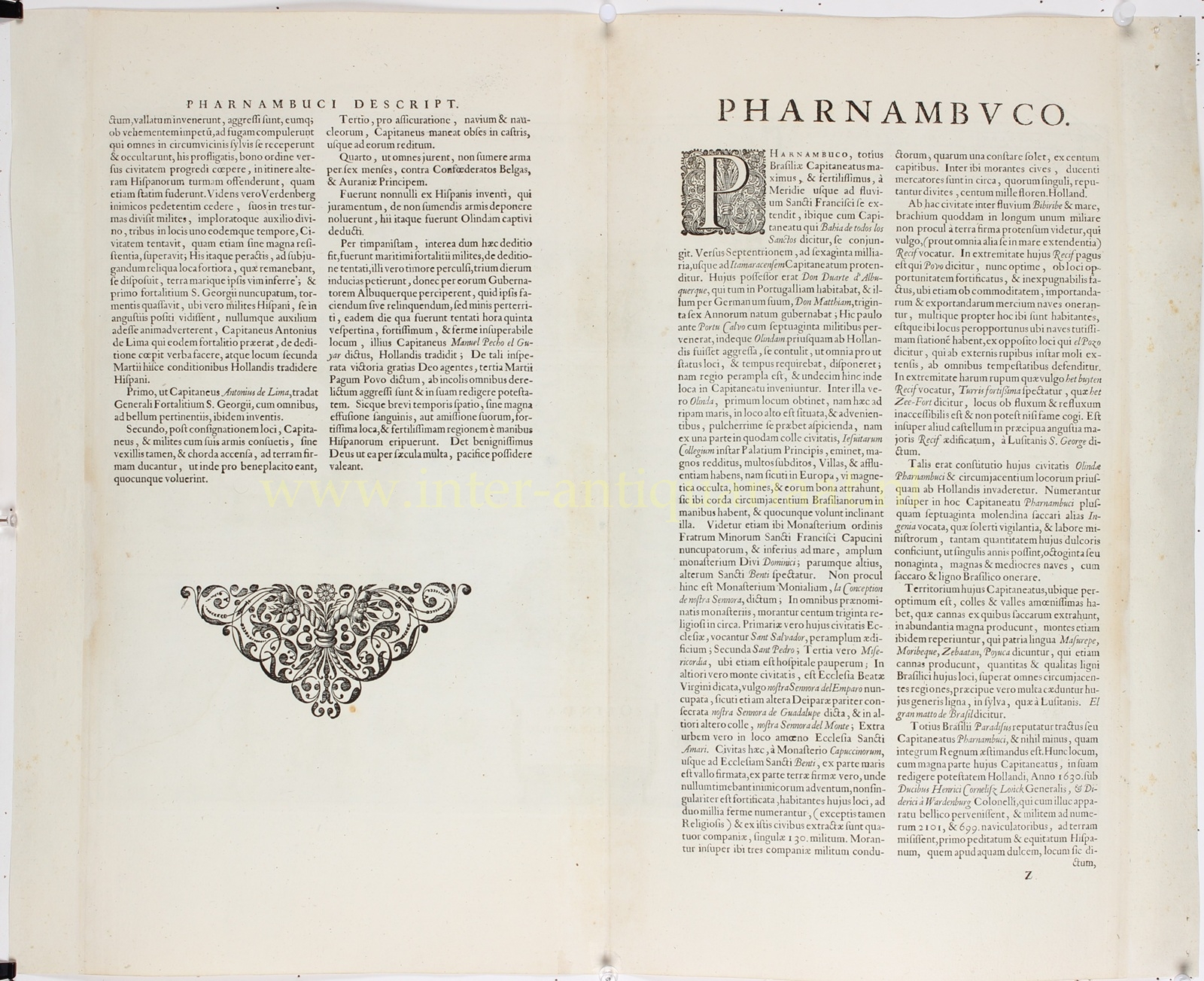 Brazilië, Hollandse verovering van Pernambuco - Wenceslaus Hollar + Johannes Janssonius, 1657 - Afbeelding 2