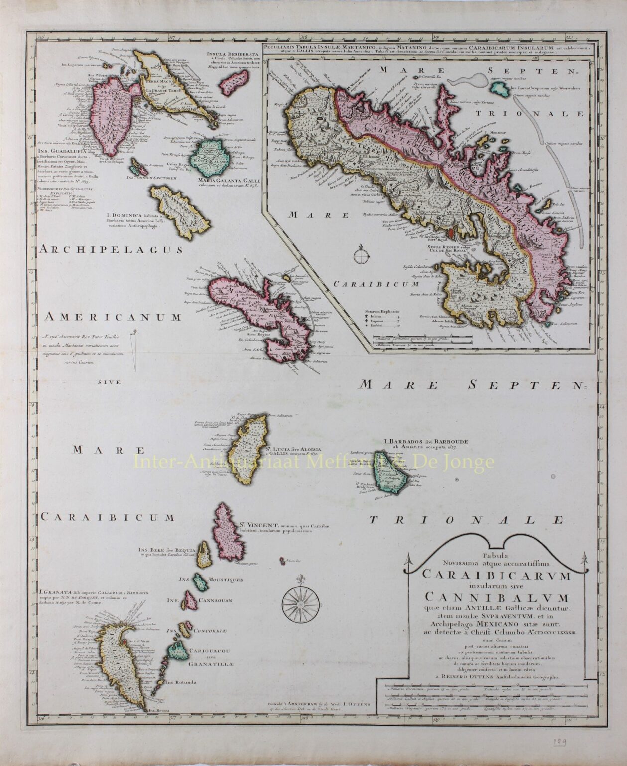 Caraïben, Bovenwindse Eilanden - Wed. Joachim Ottens, 1719-1723