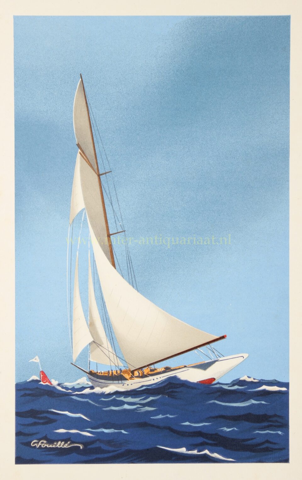 Zeiljacht (ca. 1900) - Georges Fouillé, ca. 1950