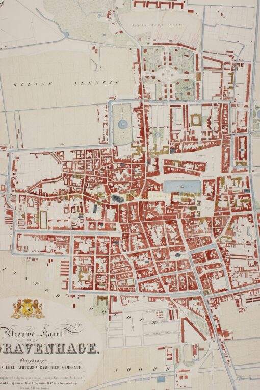 oude kaart Den Haag 1858