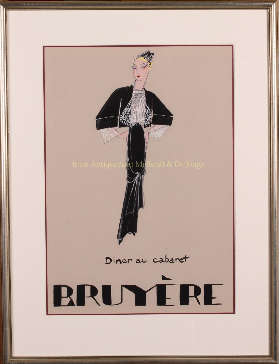 Mode ontwerp, "Diner au cabaret" - Marie-Louise Bruyère, jaren 1930 - Afbeelding 3