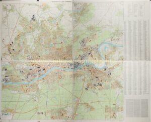 Frankfurt am Main en Offenbach - Sovjet kaart, 1978
