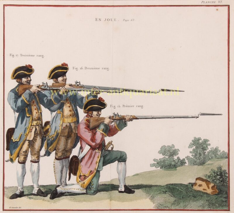 Franse infanterie – naar Hubert-François Gravelot, 1766