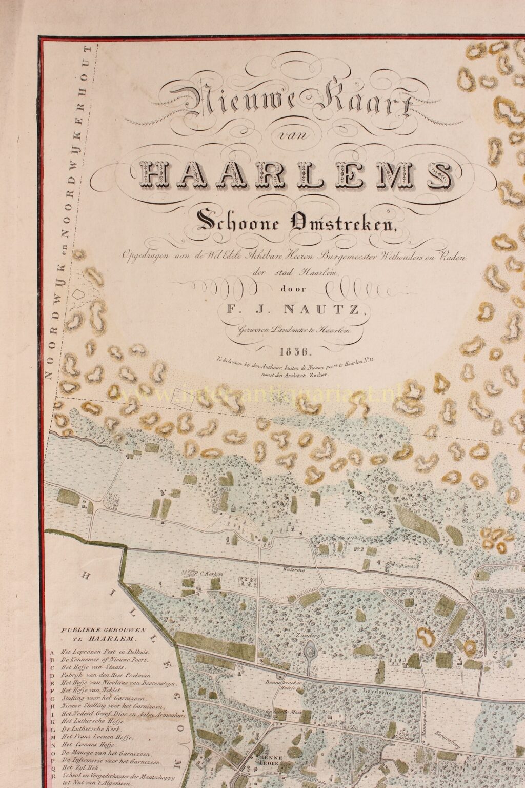 Haarlem, Bloemendaal, Bennebroek, Heemstede, Velsen, Santpoort- F.J. Nautz, 1836 - Afbeelding 2