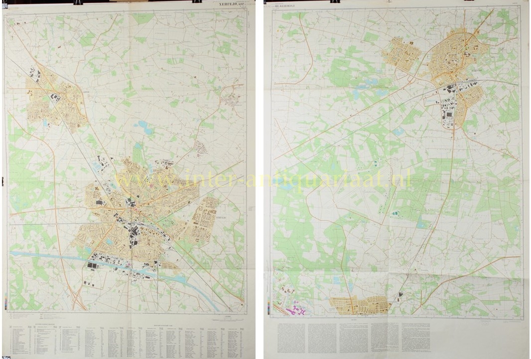 Hengelo, Borne, Oldenzaal - Sovjet militaire inlichtingenkaarten, 1982