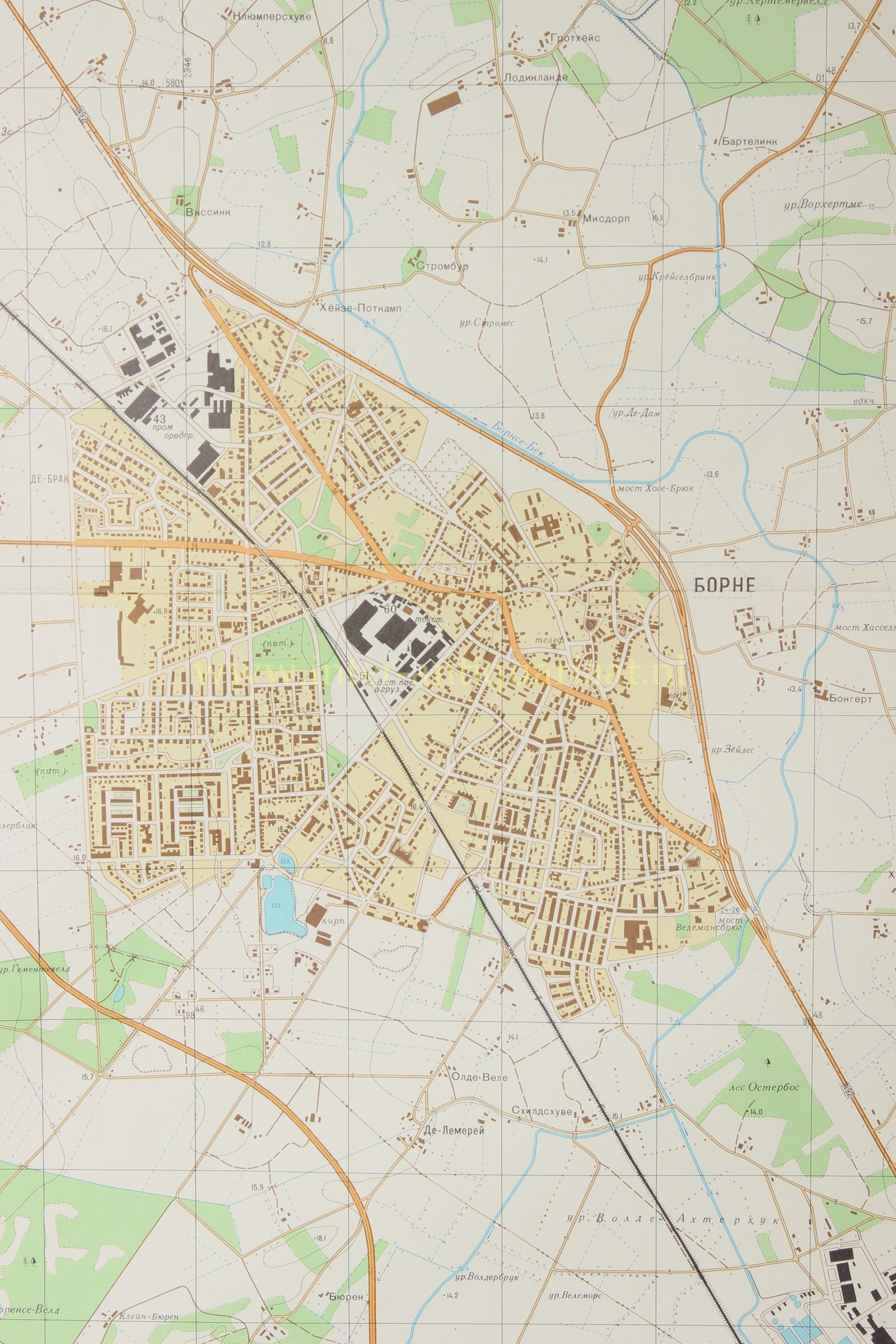 Hengelo, Borne, Oldenzaal - Sovjet militaire inlichtingenkaarten, 1982 - Afbeelding 4