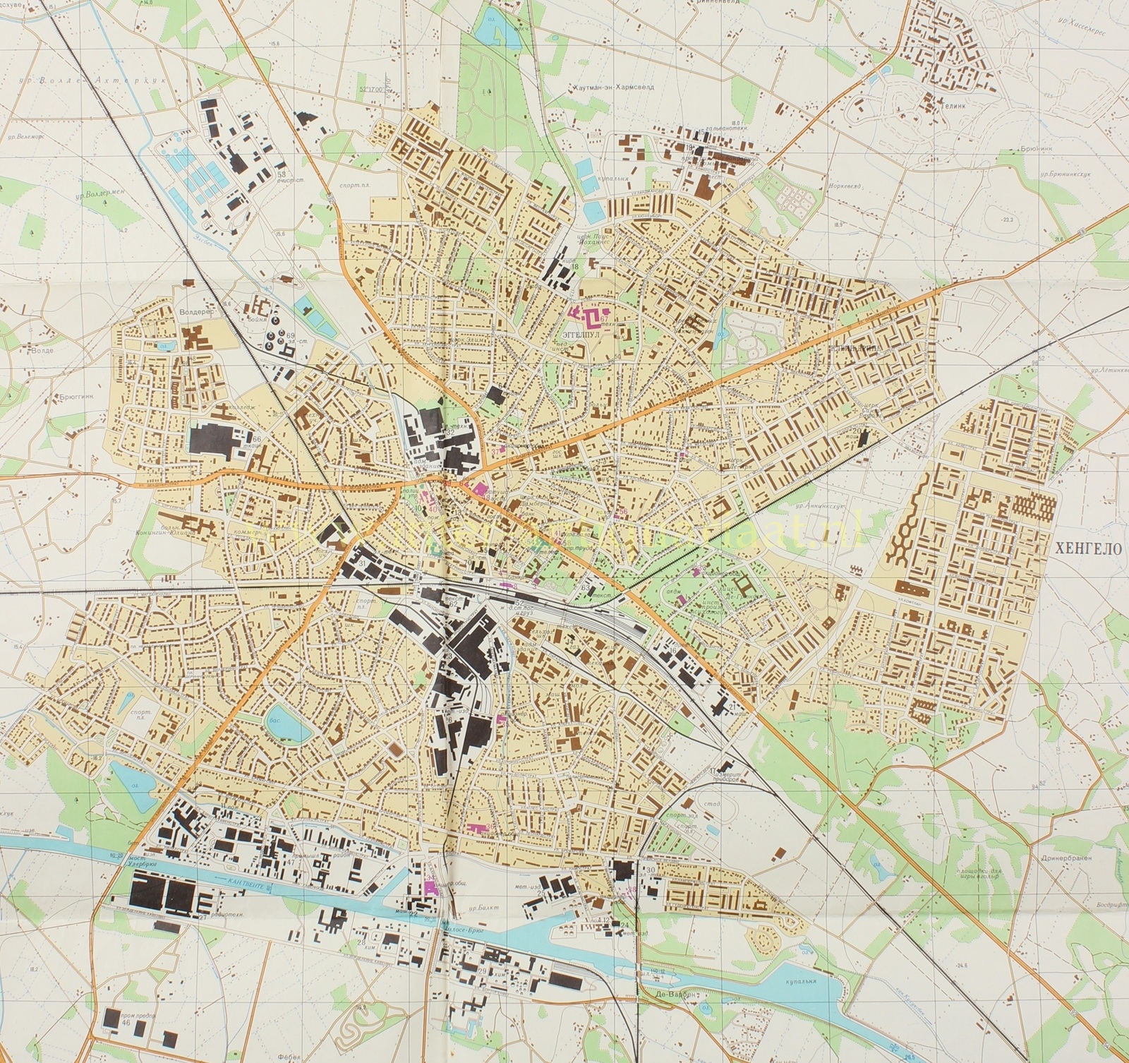 Hengelo, Borne, Oldenzaal - Sovjet militaire inlichtingenkaarten, 1982 - Afbeelding 5
