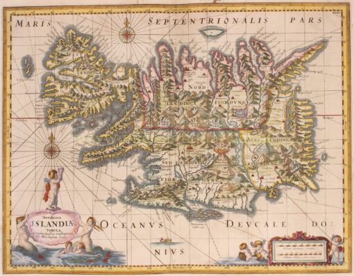 17th century map of Iceland