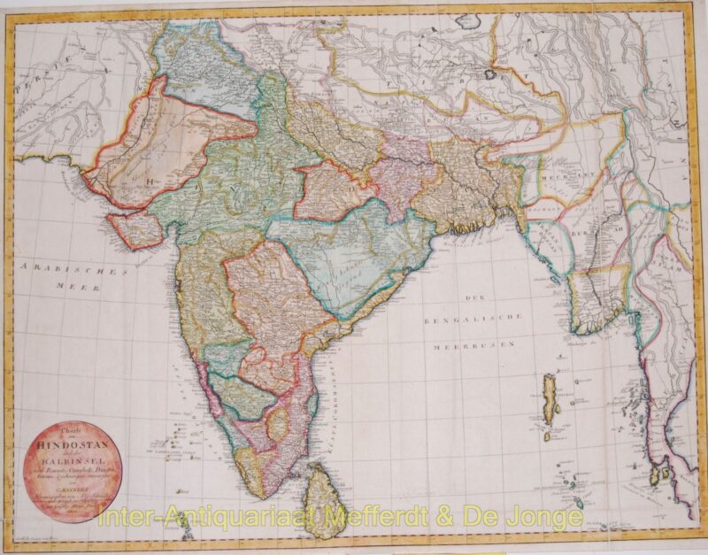 India antique map – Mannert, 1804