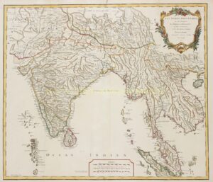 18e-eeuwse kaart van Indisch subcontinent en Zuid-Oost Azië