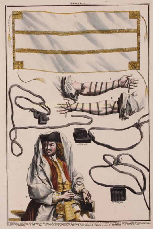 Kledij tijdens het Joods ochtendgebed – Bernard Picard, 1725