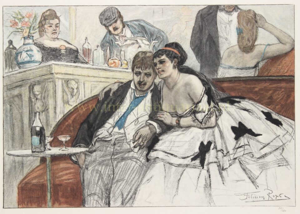 Le Gandin Ivre - Albert Bertrand naar Félicien Rops, 1910
