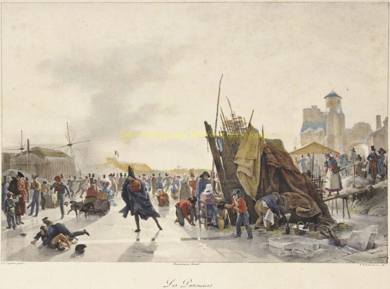 Les Patineurs –  naar Auguste-Xavier Leprince, ca. 1823