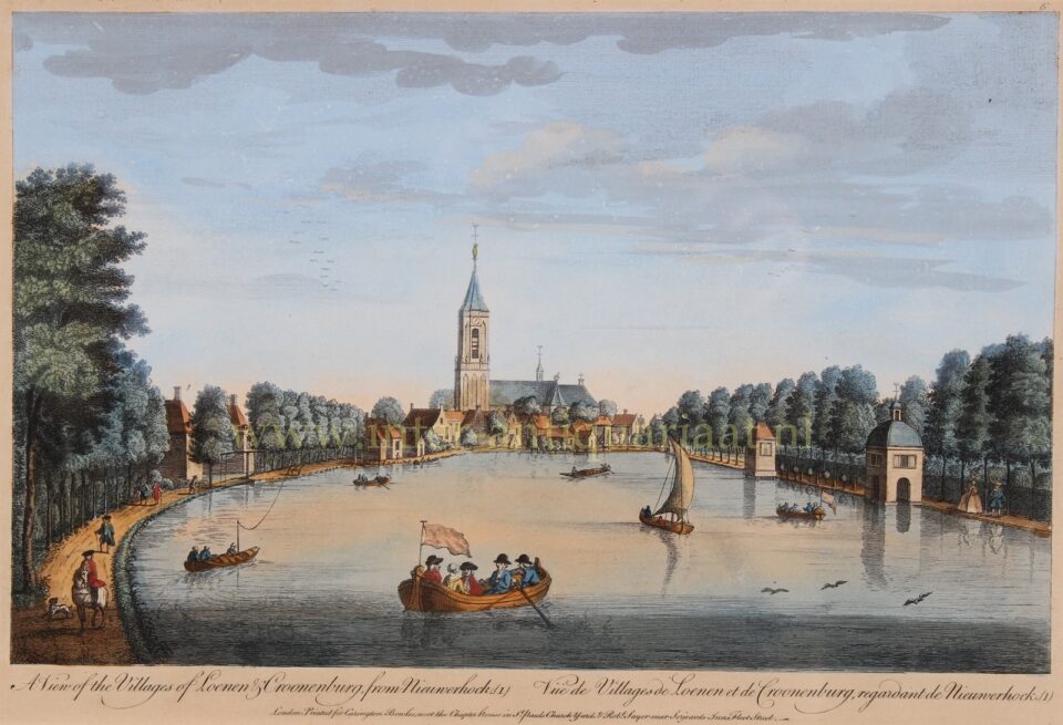 18e-eeuwse gravure Loenen aan de Vecht