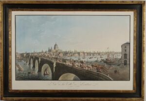 Alternative view of London Blackfriars Bridge - Joseph Schütz naar Friedrich Ferdinand Runk, ca. 1811