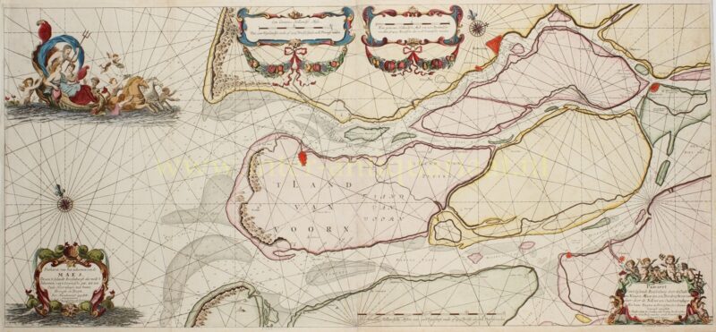 Zeekaart van de Maasmonding en Rotterdam door Johannes van Keulen, 1681