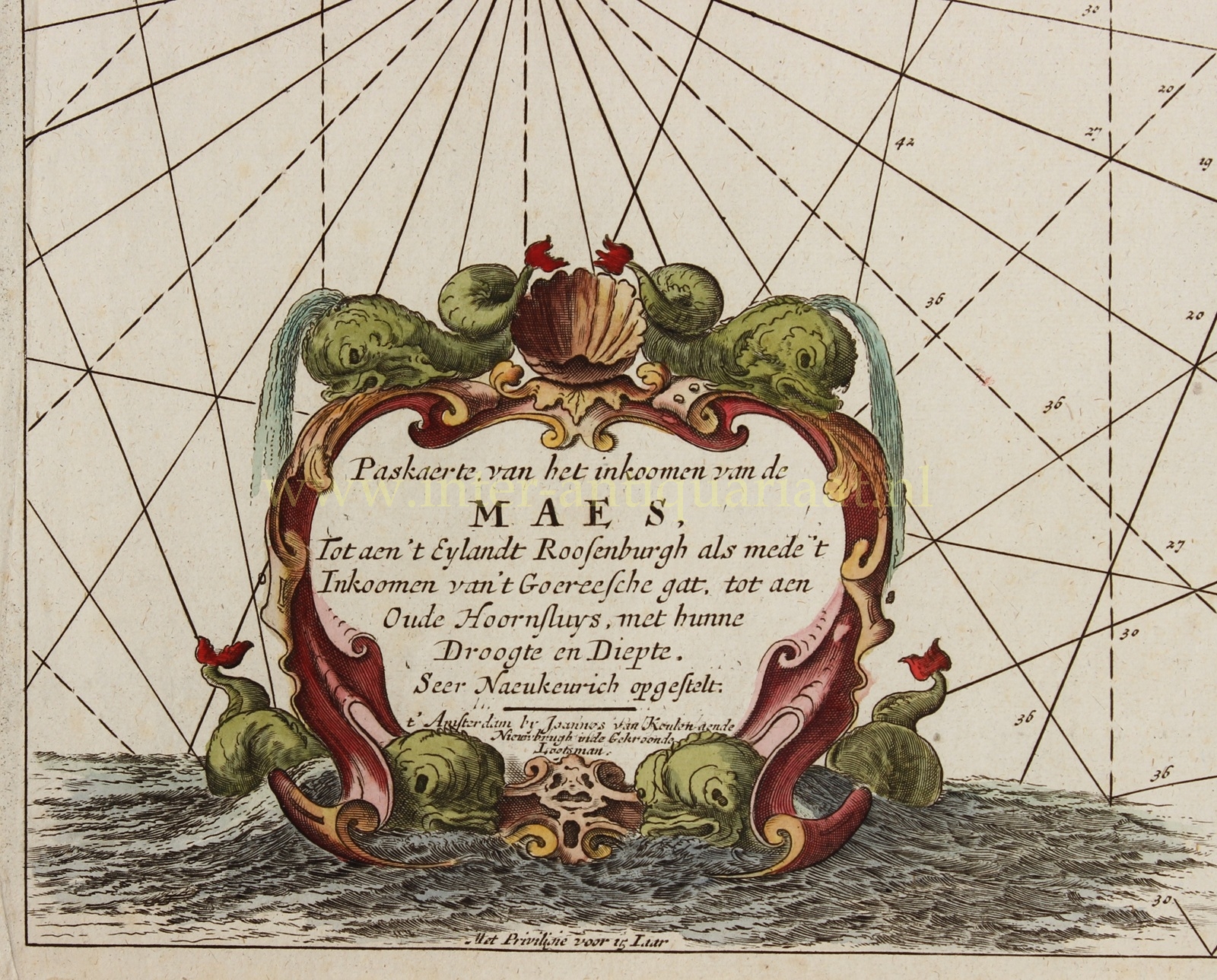 Maasmonding met Rotterdam - Johannes van Keulen, 1681 - Afbeelding 3