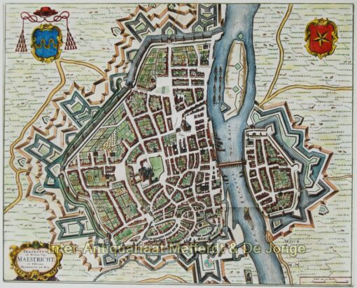 Maastricht antieke plattegrond - De Wit