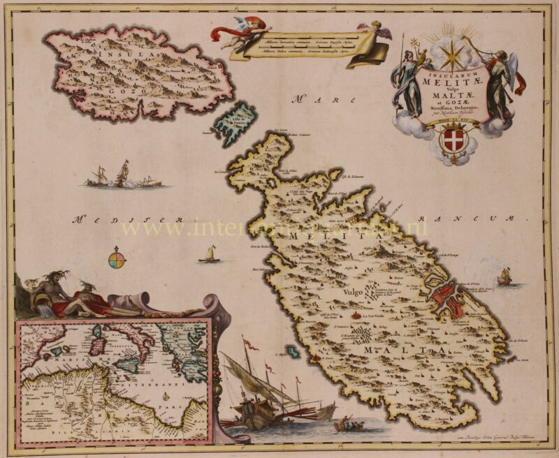 Malta en Gozo – Nicolaes Visscher, ca. 1680